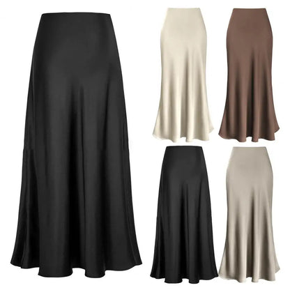 Silk Satin Maxi Skirt